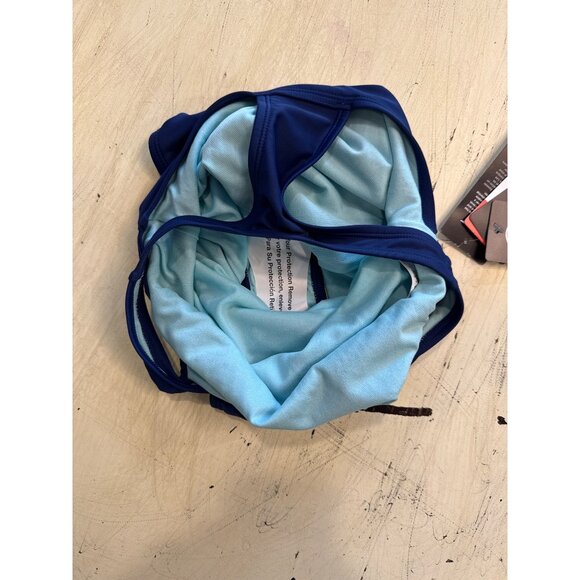 Speedo NWT Women's Blue Racerback Swimsuit Size 12 Two-Tone Blue Design - Picture 3 of 5